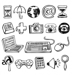 Computer symbols vector image