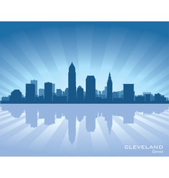 Cleveland Ohio skyline vector image