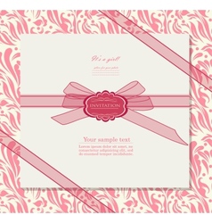 Vintage background for invitation card vector image