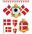 Denmark flags vector image