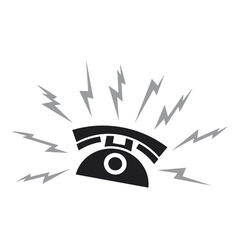 Black ringing phone and call vector image