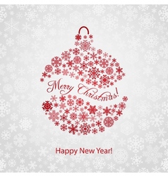 Christmas background with Christmas ball vector image