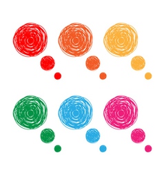 Hand drawn bubbles vector image