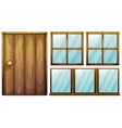 Door and windows vector image
