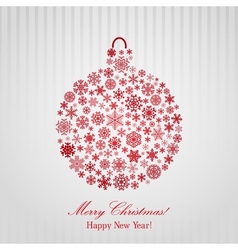 Christmas background with Christmas ball vector image