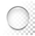 Transparent drop with shadow and reflection vector image