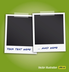 Two polaroids vector image