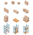 Boxes and shelving vector image
