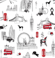 Seamless pattern with English miniatures Seamless pattern with English miniatures vector image