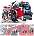 Cartoon Firetruck vector image