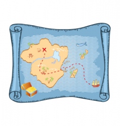 Pirate map vector image
