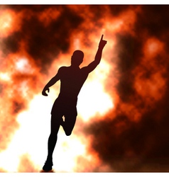 On fire vector image
