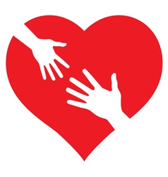 Child s Hand and Adult Hand vector image
