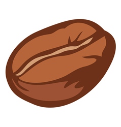 Brown roasted coffee bean Brown roasted coffee bean vector image