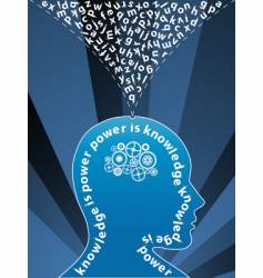 Creative mind background vector image