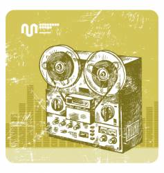Hand drawn reel recorder vector image