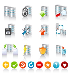 Database icons vector image