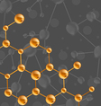 Molecules structure with copy space for your text vector image