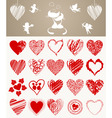 Valentines day hearts vector image
