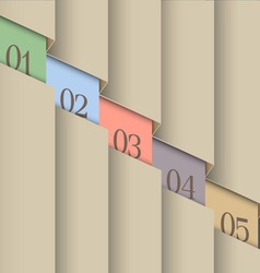 Paper number line background vector image