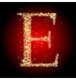 Letter star e vector image
