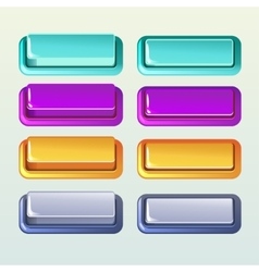 Fancy colorful glossy buttons Royalty Free Vector Image