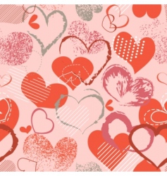 Grunge hearts pattern Grunge hearts pattern vector image
