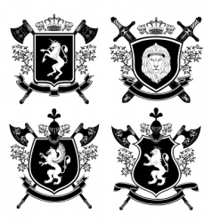 Heraldic shield vector image