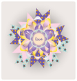 Magic love paper jewelry vector image