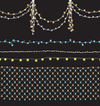 Set garlands with brilliant bright patches of Set garlands with brilliant bright patches of vector image