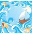 Sea background vector image