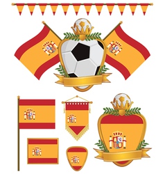 Spain flags vector image