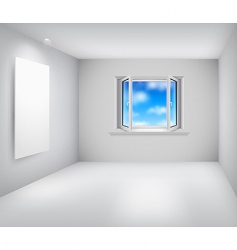 Room and window vector image