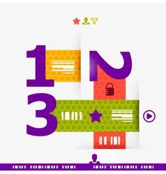 Numbered banners infographics vector image