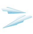 Two paper planes vector image