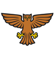 Owl with wings spread Owl with wings spread vector image