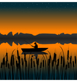 Night fishing landscape vector image