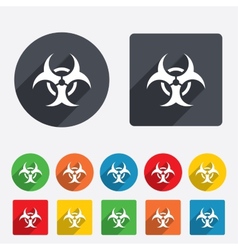 Biohazard sign icon Danger symbol vector image