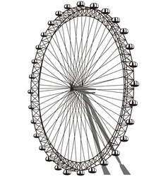 Silhouette of ferris wheel vector image