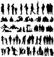 Family silhouettes vector image