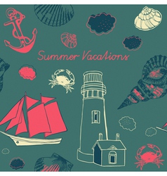 Sea Coast Vacation Background vector image