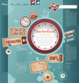 Vintage and retro web design elements vector image