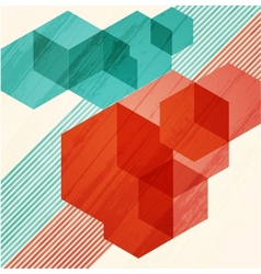 Abstract background Cubism vector image