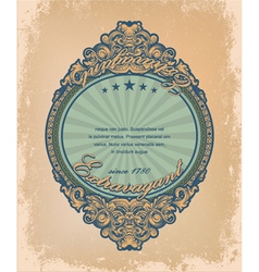 Vintage label with grunge background vector image