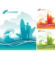 Surfers team vector image