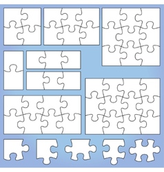 Puzzle set vector image