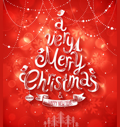 Christmas blurred red bg vector image