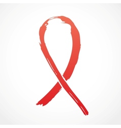 Red grunge Support Ribbon vector image