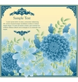 Floral greeting card in retro style vector image