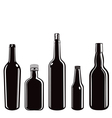 Glass bottles vector image